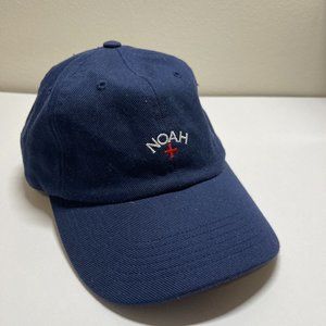Noah NY Navy Core Logo Embroidered 6 Panel Cap